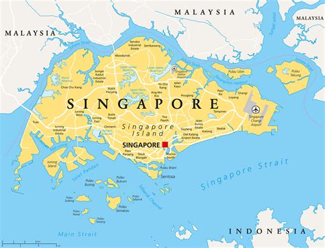 singapore map on world map